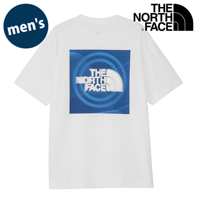 �U�E�m�[�X�E�t�F�C�X THE NORTH FACE T�V���c �����Y �V���[�g�X���[�u���[�v�m�C�Y�e�B�[ NT32648-W SS26 S S Warp Noise Tee �� �z���C�g ���K�戵�X
