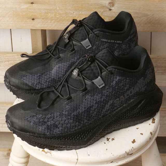 R*✨様 Salomon AERO GLIDE スニーカー ブラック SALOMON（サロモン） スニーカー メンズ エアロ グライド 4 グラベル