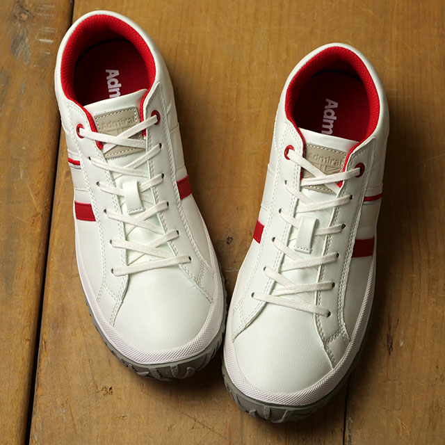 �A�h�~���� Admiral �X�j�[�J�[ ���f�B�[�X �A���[ 133901-69 SS26 AD-901 ALLIE ���[�J�b�g �V���[�Y �^�E�� �J�W���A�� �z���C�g White Red ���K�戵�X