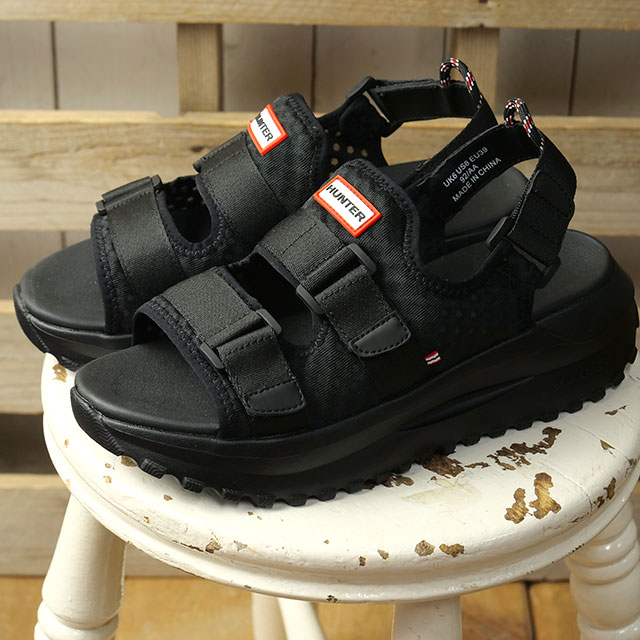 �n���^�[ HUNTER �g���x�� �t���[ �_�u���X�g���b�v �T���_�� UFF3120MSH SS26 UNISEX TRAVEL FLOW DOUBLE STRAP SANDAL �u���b�N BLACK ���K�戵�X