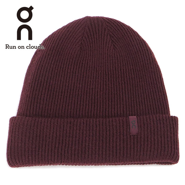 オン On メリノ ビーニー 2UF30104380 Merino Beanie メンズ レディース ユニセックス ニット帽 帽子 メリノウール 防寒 ブラウン系 Maroon 正規取扱店 | On