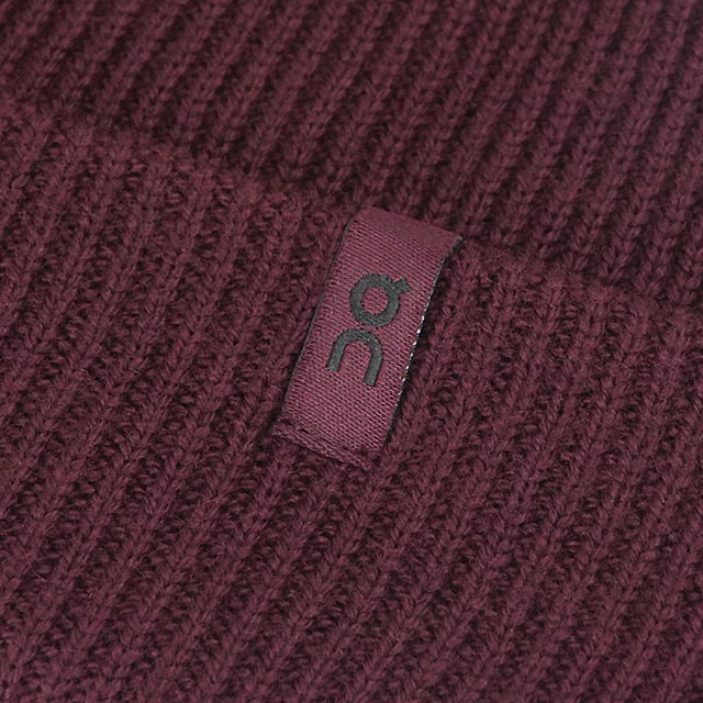 オン On メリノ ビーニー 2UF30104380 Merino Beanie メンズ レディース ユニセックス ニット帽 帽子 メリノウール 防寒 ブラウン系 Maroon 正規取扱店 | On | 02