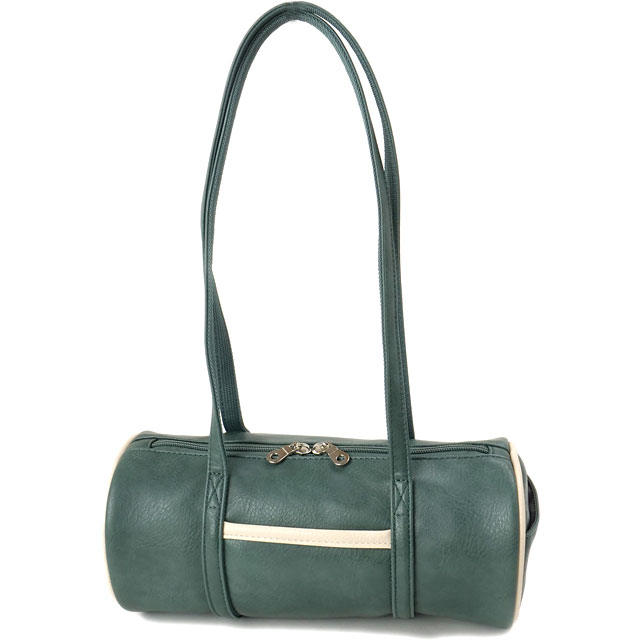 プーマ PUMA ドラムバッグ J20511 DRUM BAG レディース ユニセックス VINTAGEシリーズ ミニバッグ ハンドバッグ ボストン風 通学 旅行 秋冬 グリーン 正規取扱店