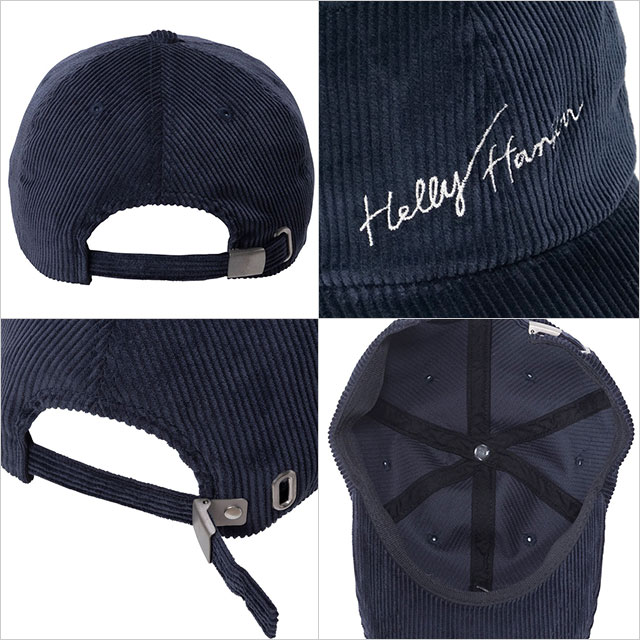 ヘリーハンセン HELLY HANSEN コーデュロイロゴキャップ HC92592-DN FW25 Corduroy Logo Cap 帽子 フリーサイズ サイズ調節可能 ディープネイビー 正規取扱店 | HELLY HANSEN | 02