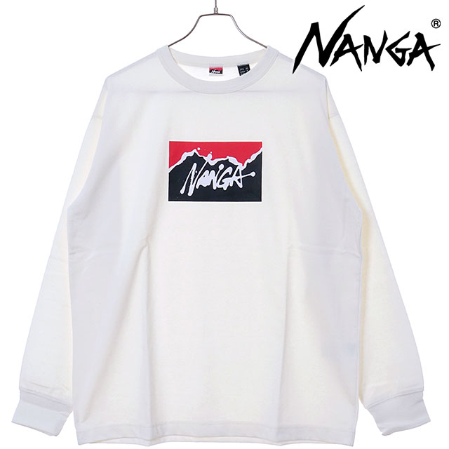 ナンガ NANGA × リュウジカミヤマ ロングスリーブTシャツ [C2530-1L003Z FW25] NANGA×RYUJI KAMIYAMA L/S TEE メンズ トップス 長袖Tシャツ コラボ WHT 【メール便可】 正規取扱店 NANGA（ナンガ） × リュウジカミヤマ ロングスリーブTシャツ C2530