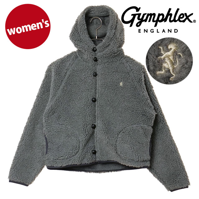 GYMPHLEX（ジムフレックス） ボアフーデッド ショートジャケット #GY 