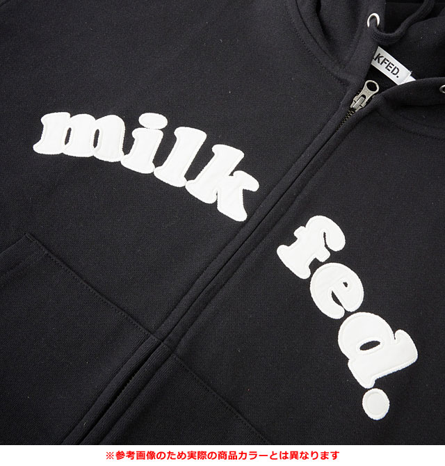 MILKFED.（ミルクフェド） アーチクーパーロゴ ジップアップフーディー 