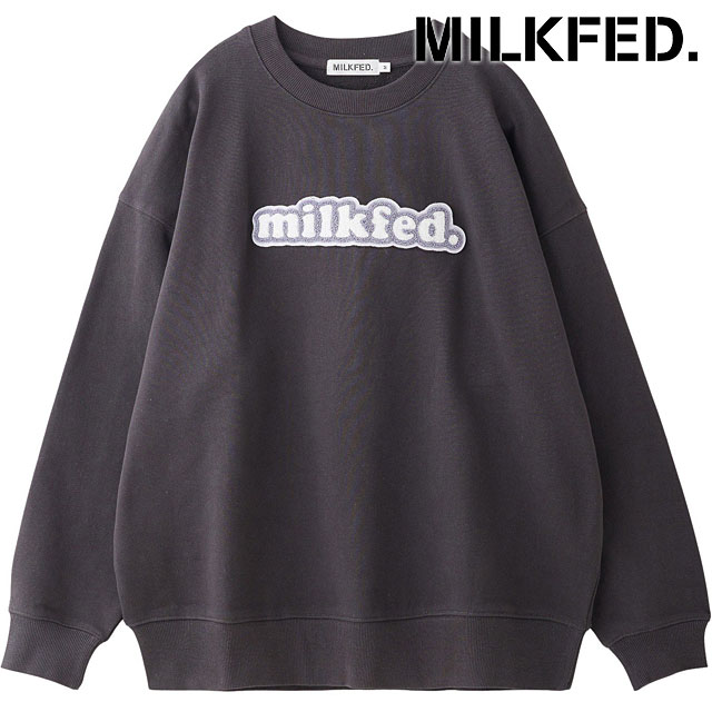 MILKFED.（ミルクフェド） クーパーロゴ ワイドクルースウェットトップ