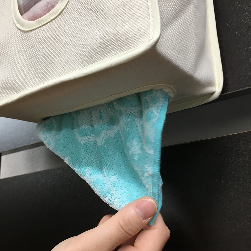 帆布ミニタオルストッカーハンドタオルなど小さめタオルのストックに。タオル収納シンプルキッチンタオル】【メール便可】【日本製】