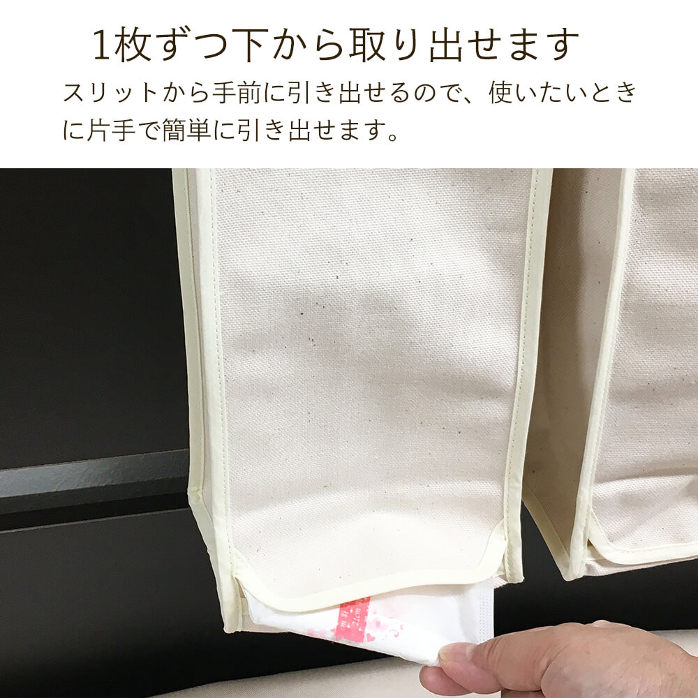 ナプキンストッカー 2サイズ 大小 吊り下げ トイレ シンプル おしゃれ 帆布製 ナプキン 収納 ケース サニタリー 生理用品 学校 トイレタリー 壁掛け 日本製 関連画像3