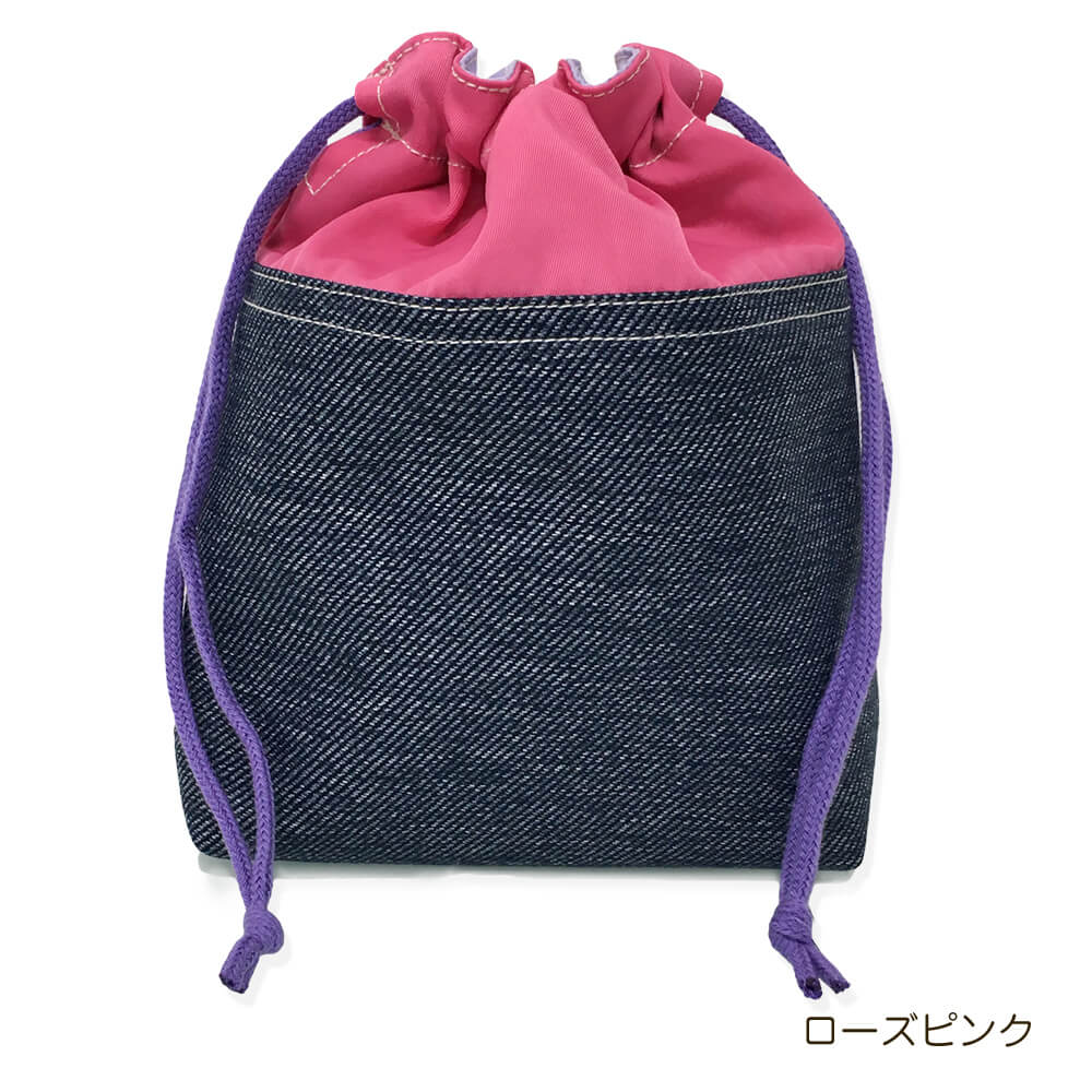 コップ袋 Denim ja Nylon デニムじゃナイロン 撥水 入園 入学 幼稚園 保育園 小学校 コップ入れ 巾着袋 巾着小 日本製 キッズ 通園 通学