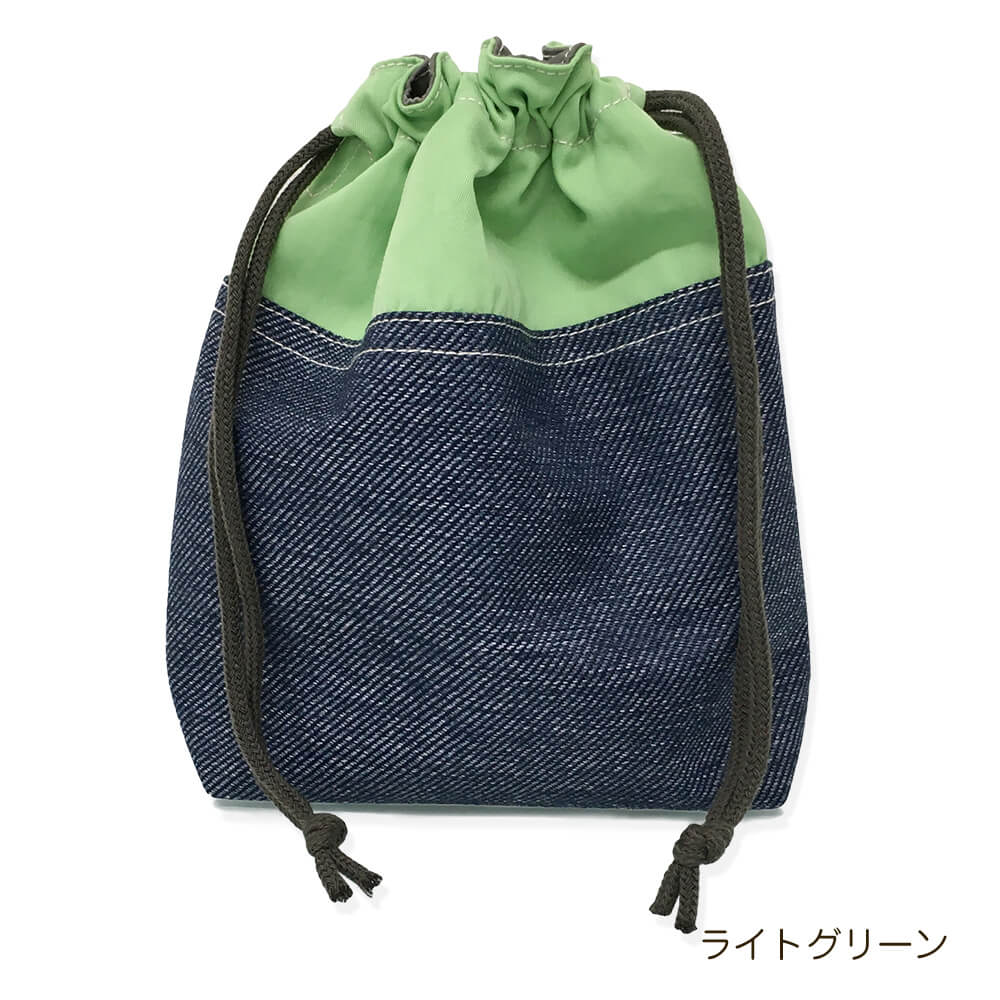 コップ袋 Denim ja Nylon デニムじゃナイロン 撥水 入園 入学 幼稚園 保育園 小学校 コップ入れ 巾着袋 巾着小 日本製 キッズ 通園 通学