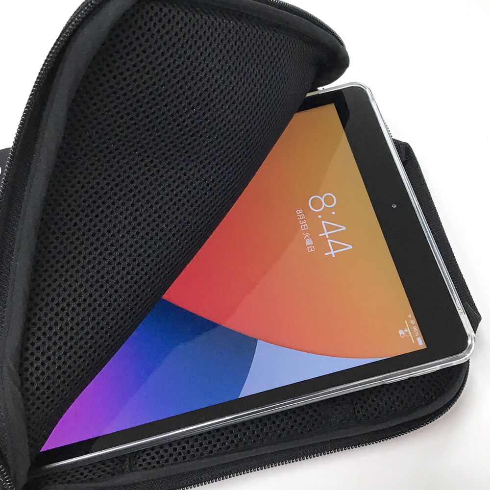 タブレット収納ケース クールトラッド スクールPCケース クッション付 ポケット付 11インチタブレットまで収納可能 小学生 中学生 ノートPC ストライプ ランドセルにも入る