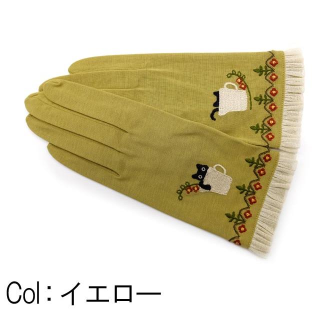 豪華 マタノアツコ UV手袋 日本製 夏用手袋 指なし カーキ