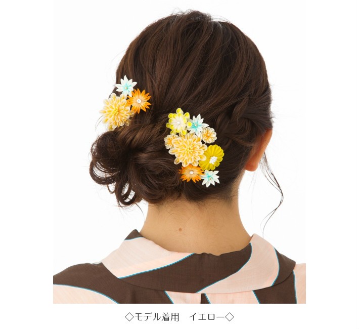 MisshKissh（ミッシュキッシュ） 髪飾り つまみ細工 コーム Uピン