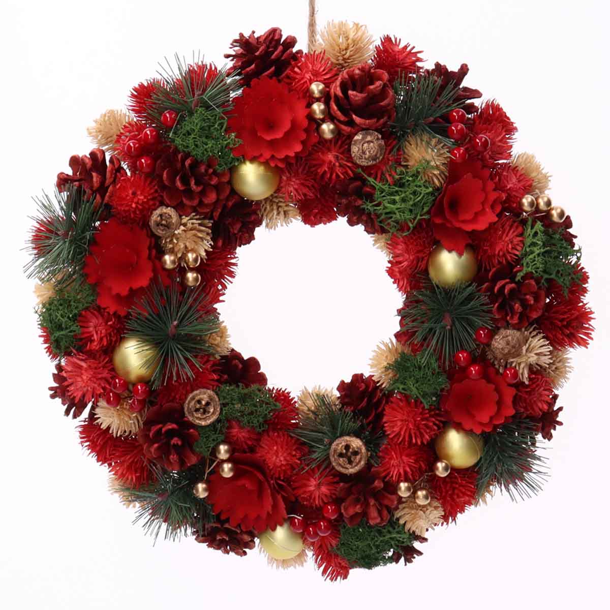 リース クリスマス Mサイズ クリスマスリース Christmas Xmas Wreath 赤 緑 優良配送