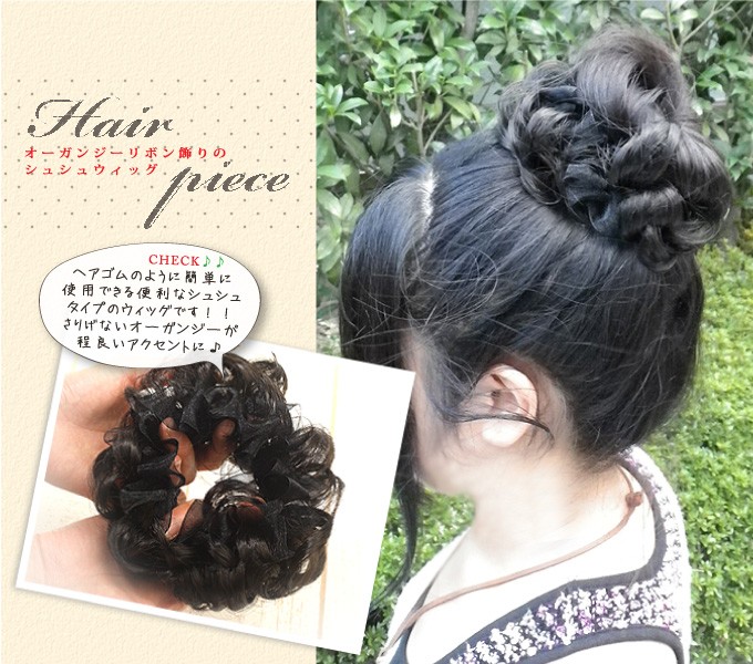 ウィッグ ポイントウィッグ つけ毛 シュシュ ヘアピース 和装 着物 結婚式 パーティー ヘアアレンジ 簡単 着物 入学式 卒業式 成人式 優良配送  : 05906 : コサージュ ミッシュキッシュ - 通販 - Yahoo!ショッピング