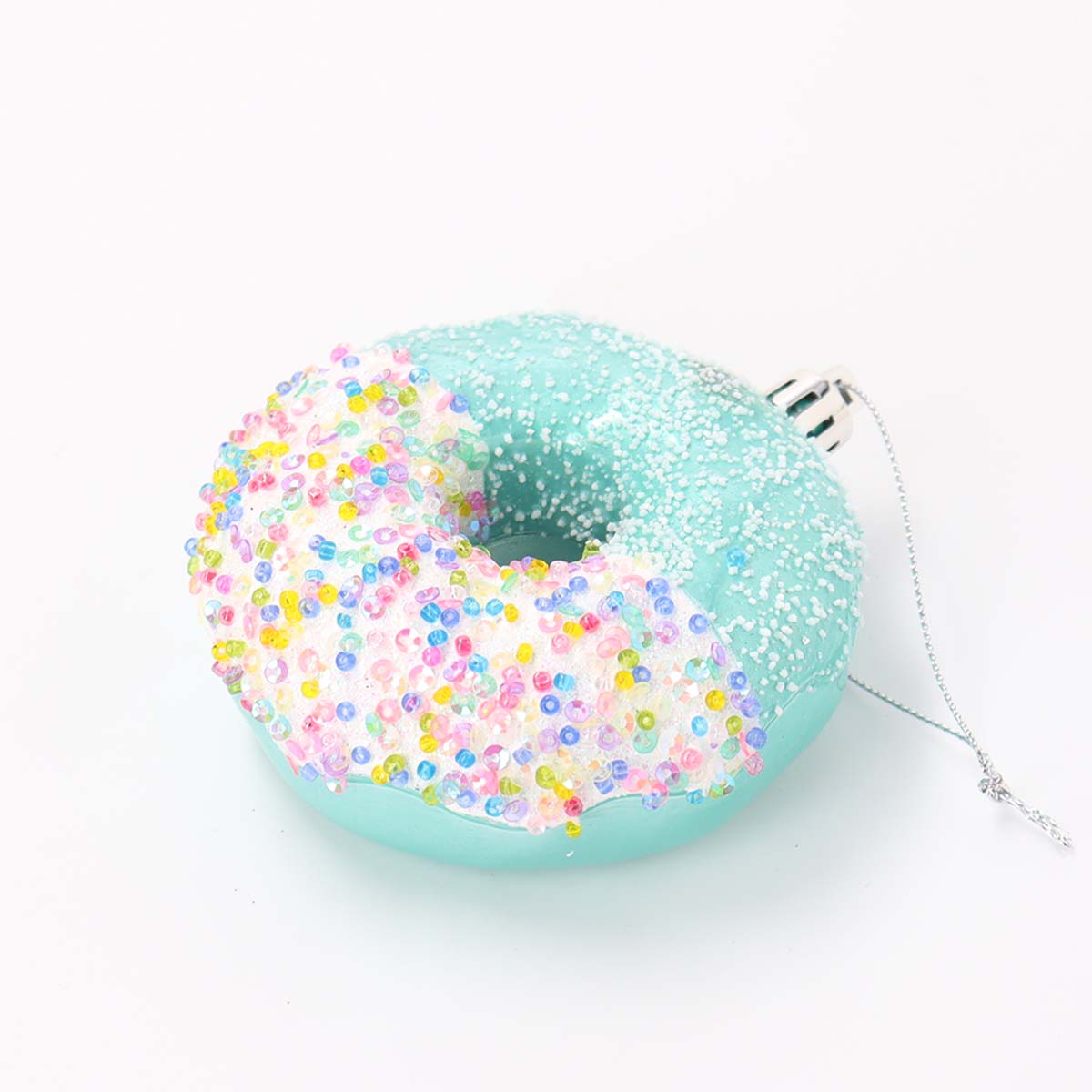 オーナメント ドーナツ クリスマス パステルカラー かじり跡 ラメ