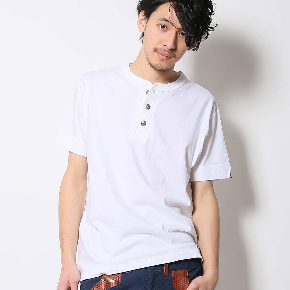 ヘンリーネック Tシャツ 半袖 コンチョボタン ワイルド 厚手 メンズ ストリート アメカジ カジュアル かっこいい サーフブランド サーフスタイル  : tm-17120 : ミッションベイ - 通販 - Yahoo!ショッピング