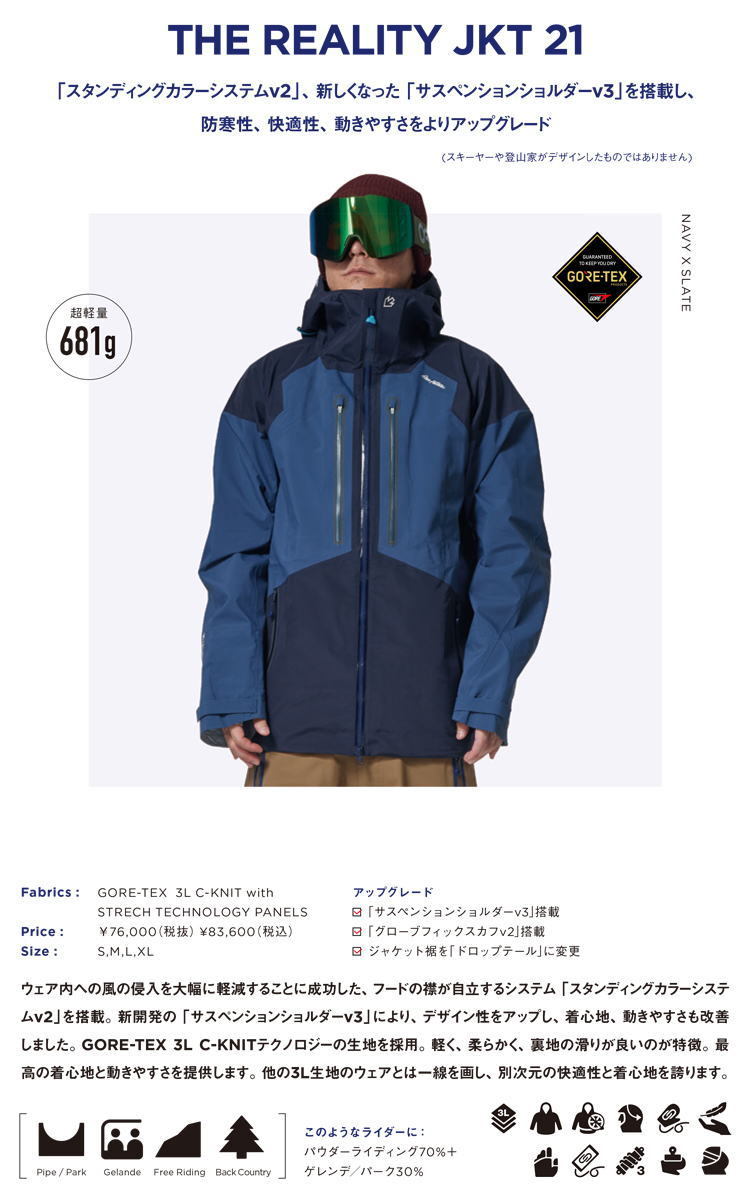 REW 21-22 THE REALITY JKT 日本正規品 予約商品 RBS