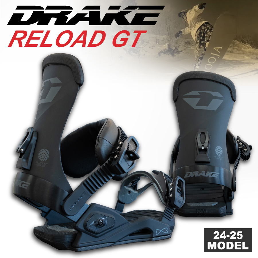 【予約】24-25 DRAKE RELOAD GT (ドレイクバインディング リロード) -BLACK/GREY- (スノーボード フリースタイル  グラトリ) 中川智貴モデル 【送料無料】