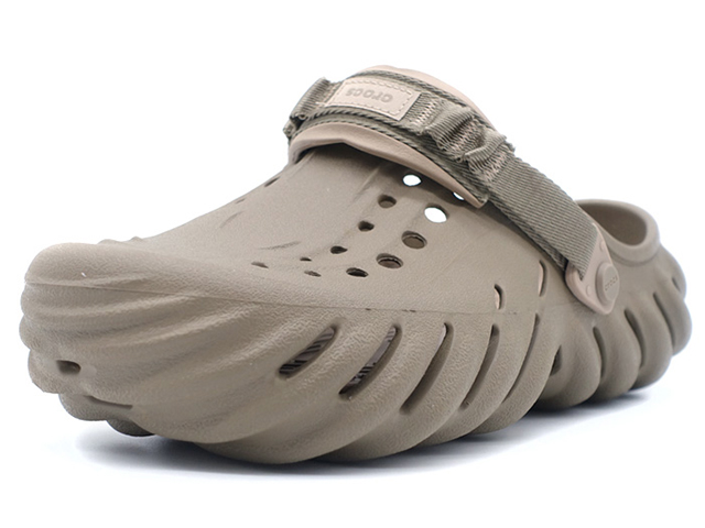 crocs　ECHO CLOG KHAKI (207937-260)｜mita-sneakers