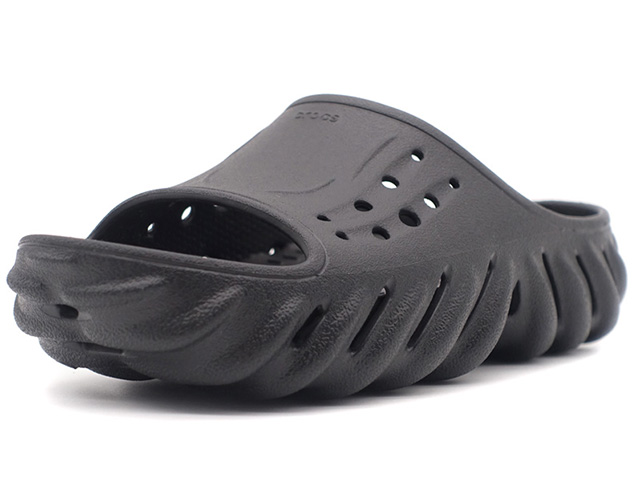 crocs　ECHO SLIDE　BLACK (208170-001)｜mita-sneakers