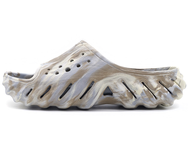 crocs　ECHO MARBLED SLIDE　BONE/MULTI (208467-2Y3)｜mita-sneakers｜03