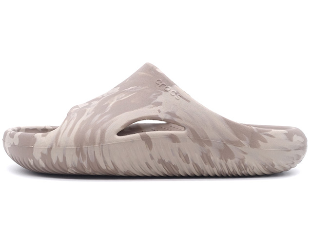 crocs　MELLOW MARBLED RECOVERY SLIDE　MUSHROOM/COBBLESTONE (208579-2V8)｜mita-sneakers｜03