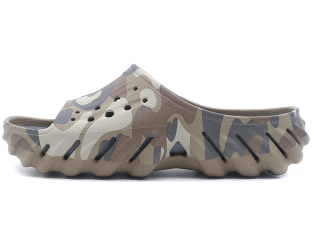 crocs　ECHO CAMO REDUX SLIDE　CHARCOAL (209010-025)｜mita-sneakers｜03