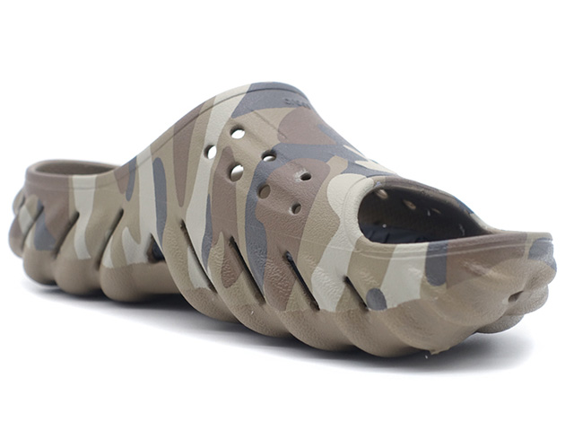 crocs　ECHO CAMO REDUX SLIDE　CHARCOAL (209010-025)｜mita-sneakers｜05