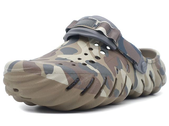 crocs　ECHO CAMO REDUX CLOG　CHARCOAL (209134-025)