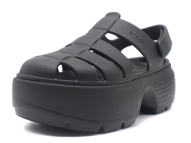 crocs　STOMP FISHERMAN SANDAL　BLACK (209938-001)｜mita-sneakers