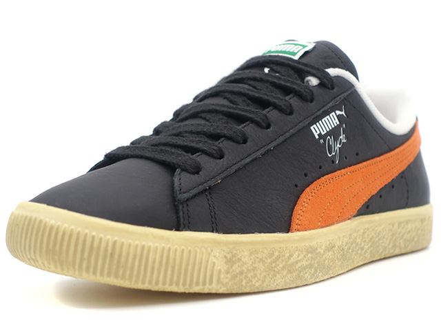 Puma CLYDE VINTAGE WALT FRAZIER PUMA BLACK/RICKIE ORANGE (394687 02) :394687 02:mita sneakers