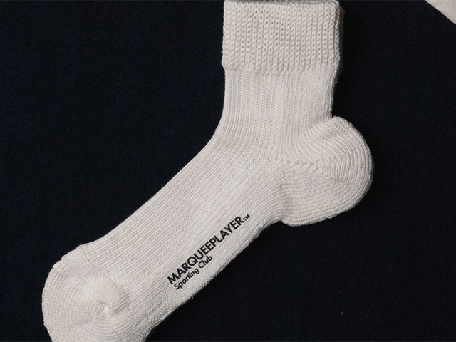 MARQUEE PLAYER　HYBRID RIB SOCKS SS "Made in JAPAN"　IVORY WHITE (9026)｜mita-sneakers｜04
