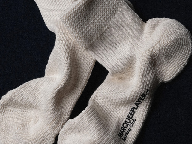 MARQUEE PLAYER　HYBRID RIB SOCKS SS "Made in JAPAN"　IVORY WHITE (9026)｜mita-sneakers｜05