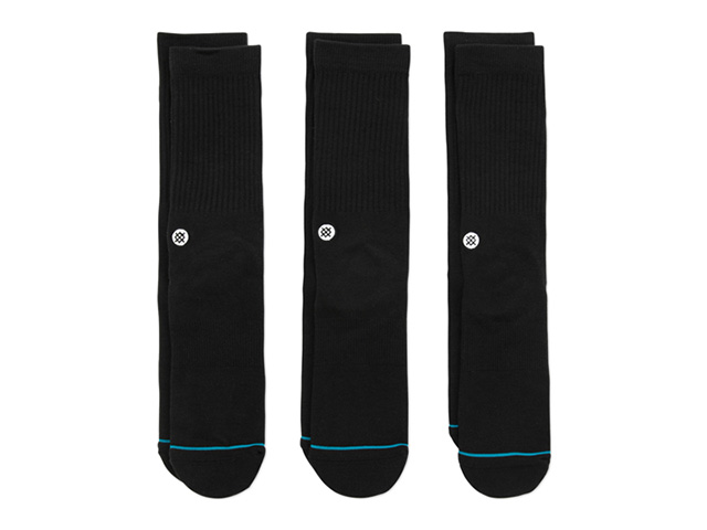 STANCE　ICON 3 PACK　BLACK (M556D18ICP#BLK)｜mita-sneakers