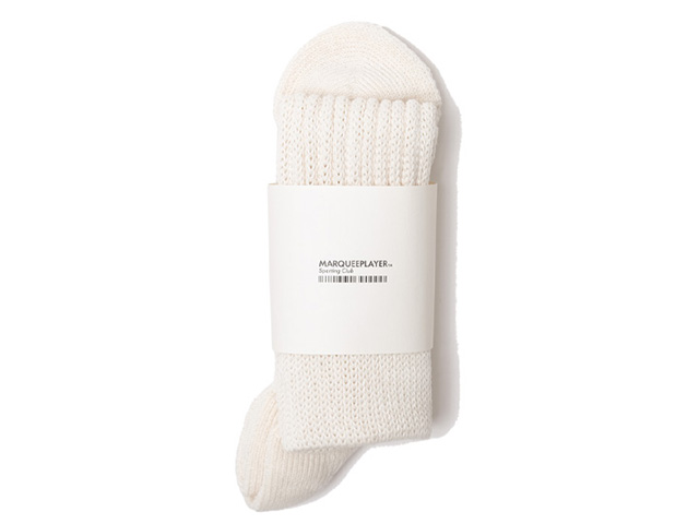 MARQUEE PLAYER　HYBRID RIB SOCKS HI "Made in JAPAN"　IVORY WHITE (MARQUEE-PLAYER32)｜mita-sneakers