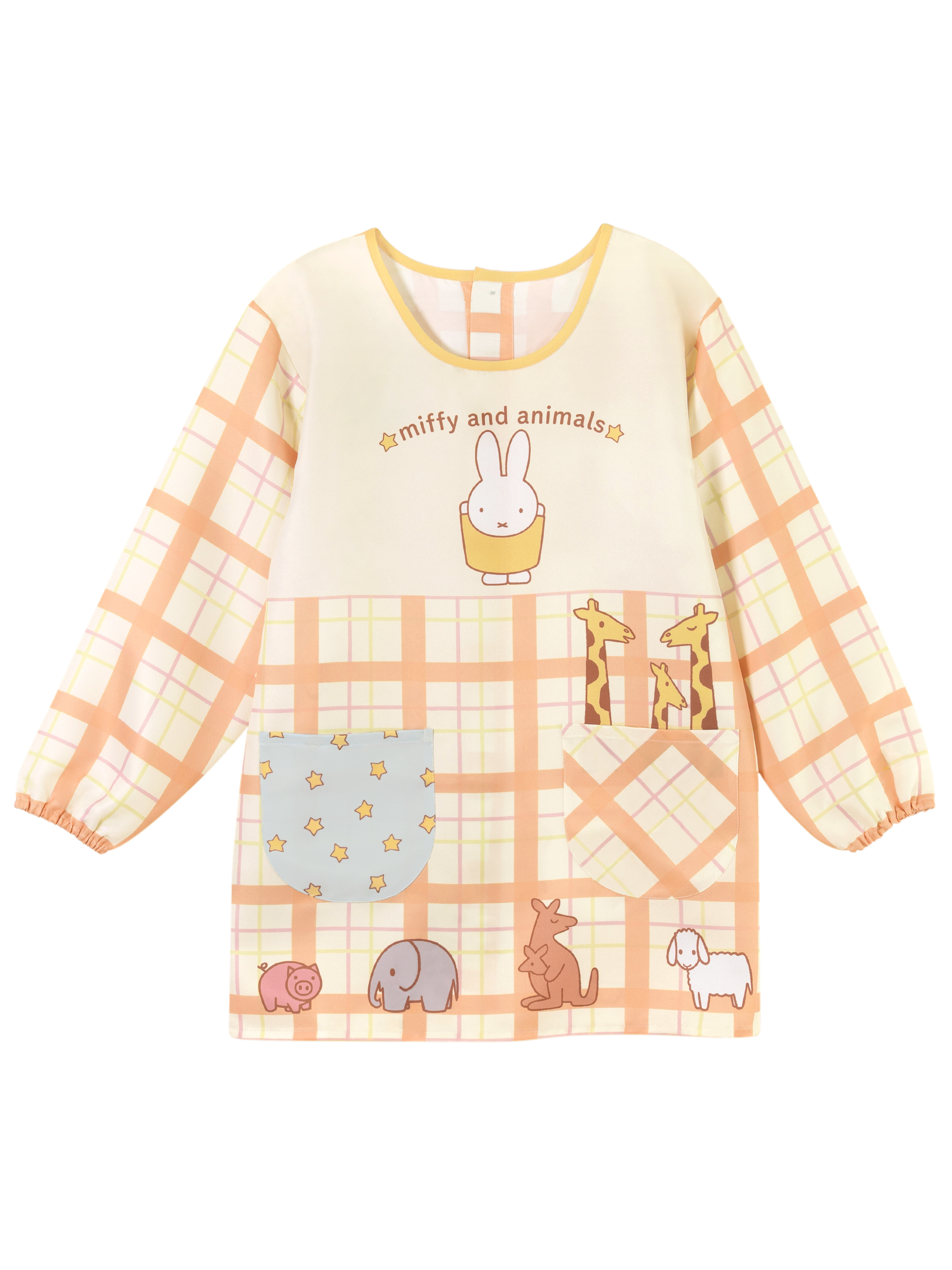 メール便送料無料】エプロン スモック 保育士 キャラクター プリント