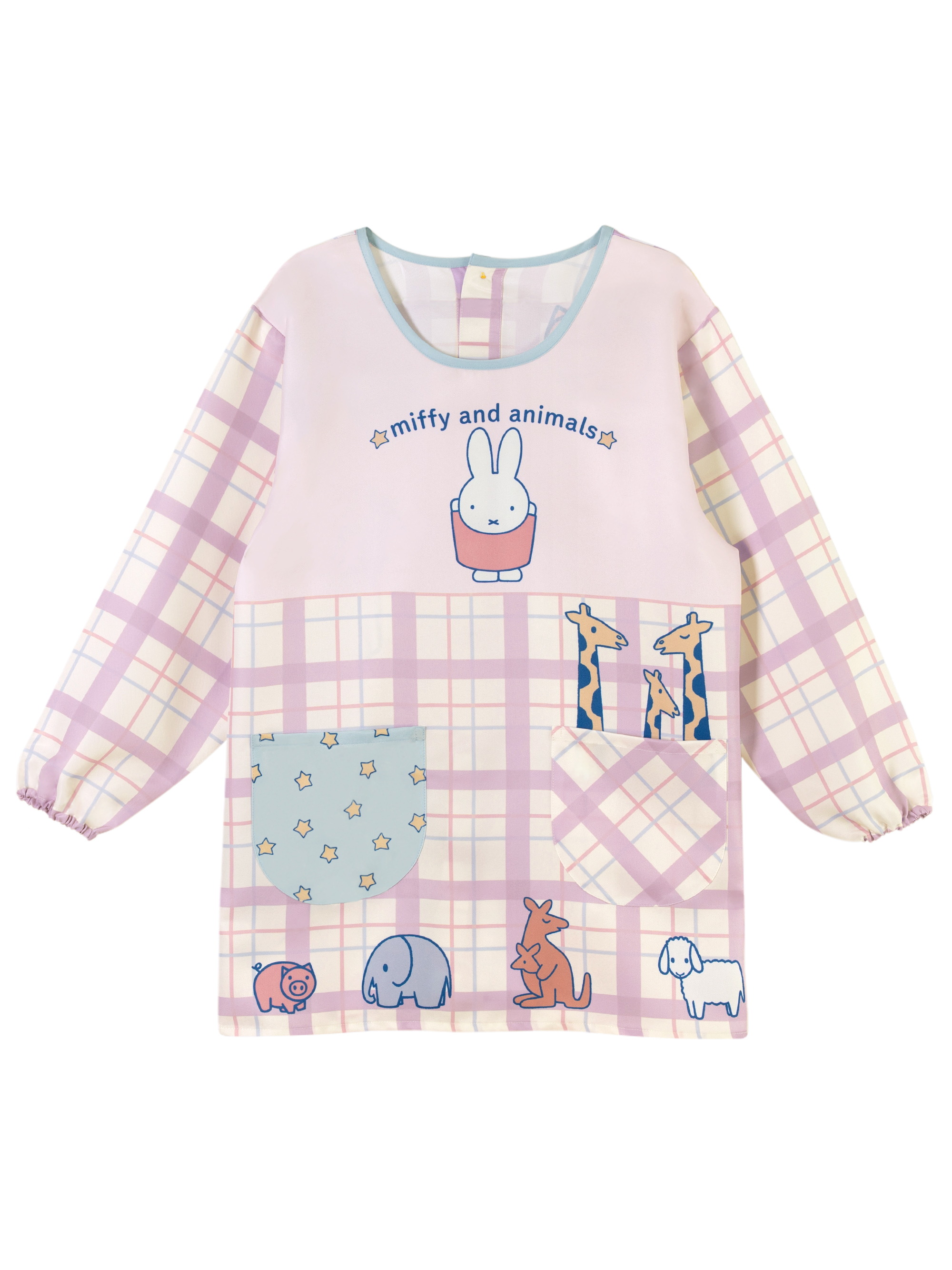 メール便送料無料】エプロン スモック 保育士 キャラクター プリント