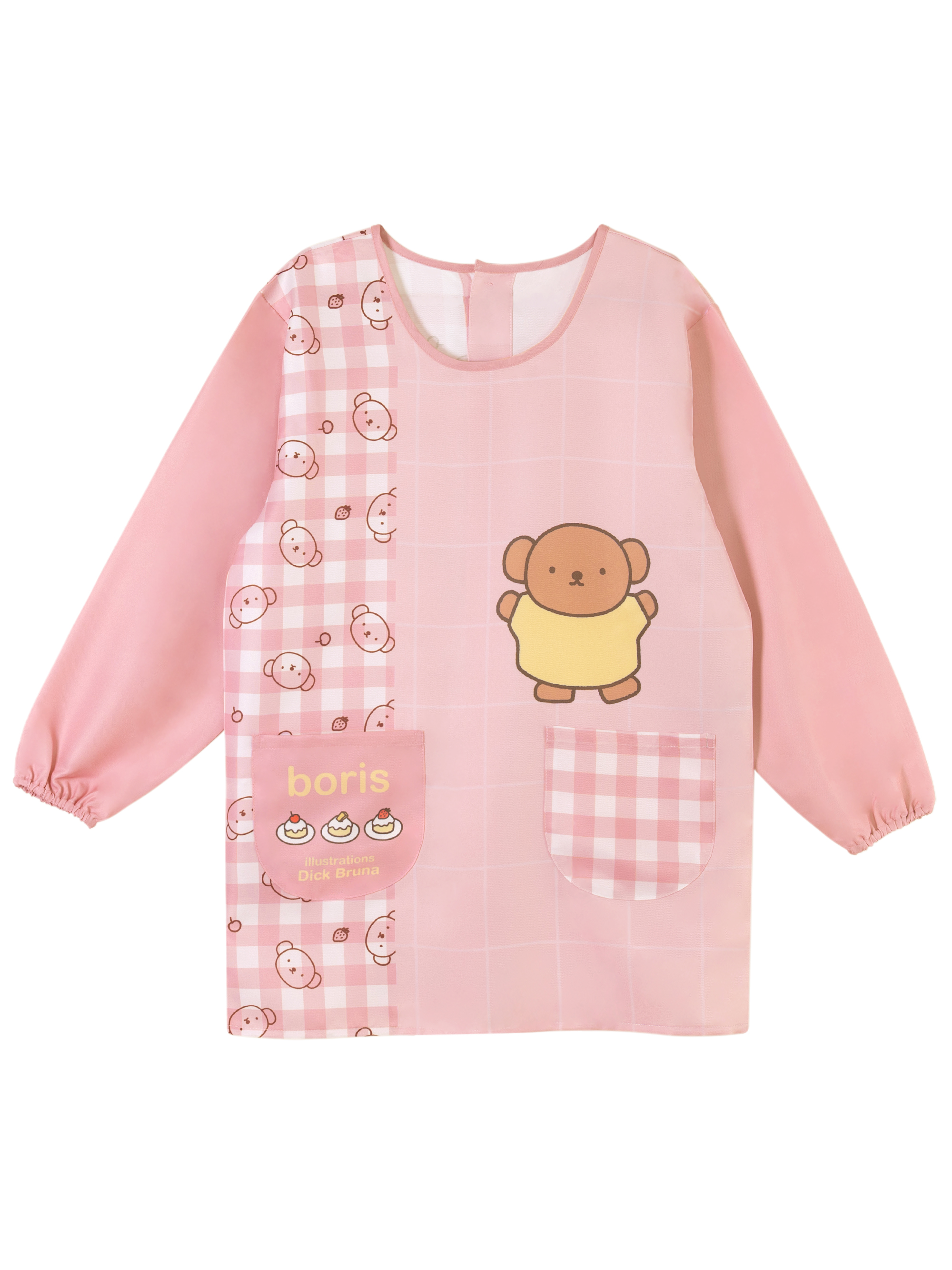 メール便送料無料】エプロン スモック 保育士 キャラクター プリント