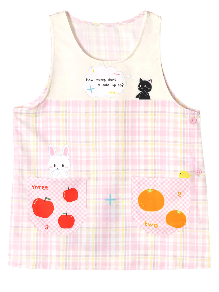 メール便送料無料】エプロン レディース 保育士 どうぶつ 動物