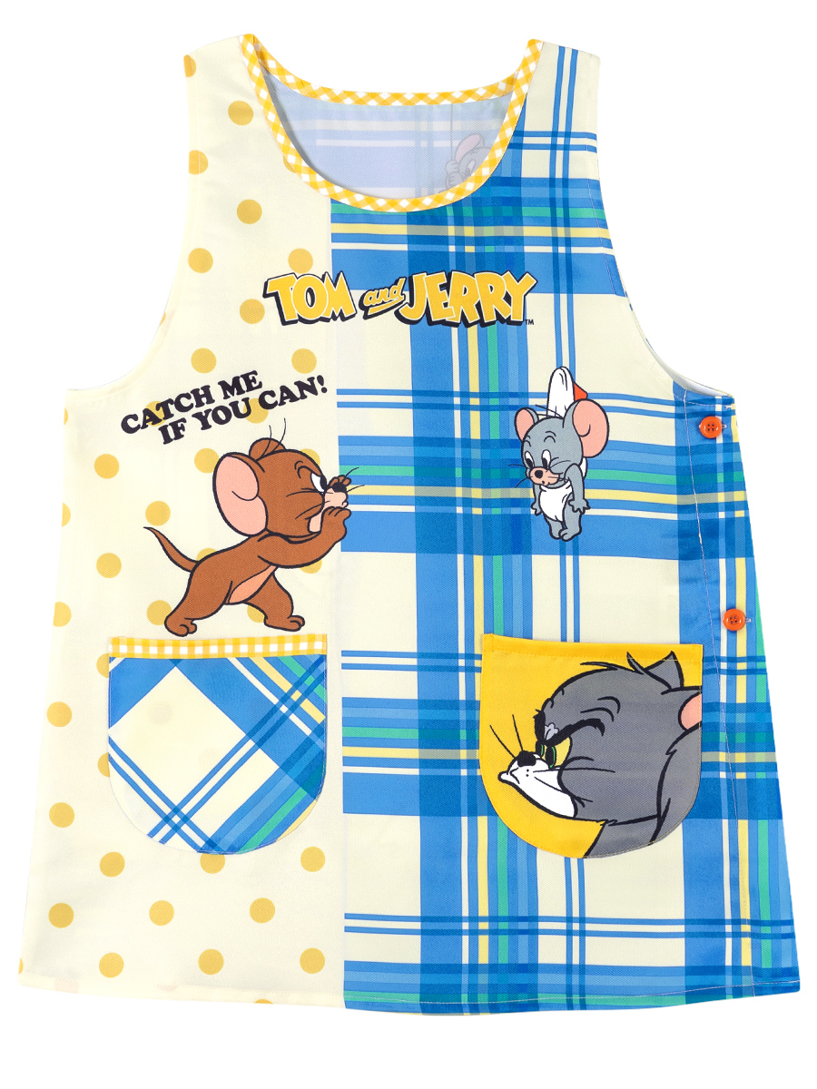 メール便送料無料】 エプロン 保育士 キャラクター プリント トムと