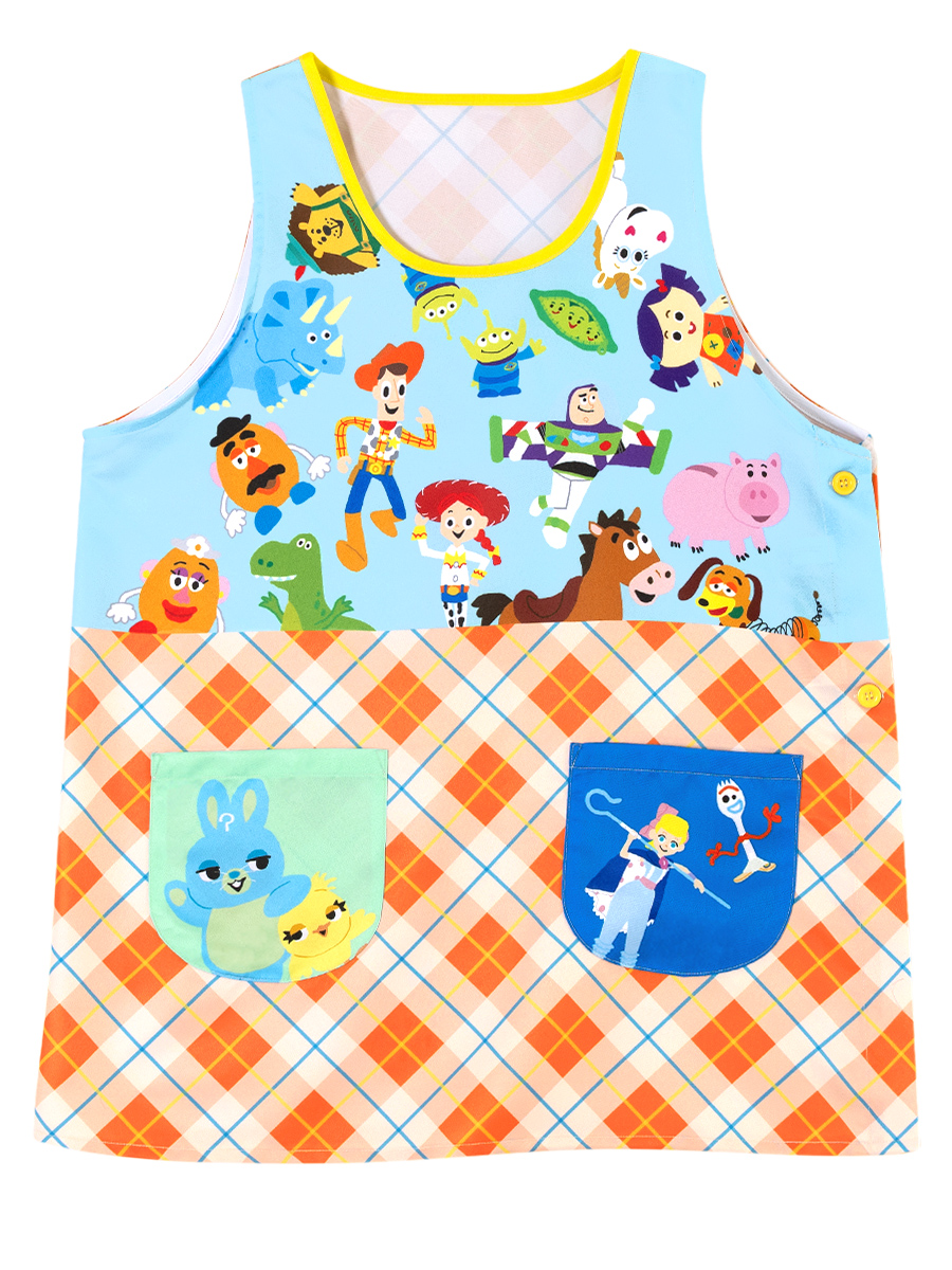 メール便送料無料】エプロン 保育士 キャラクター プリント ディズニー