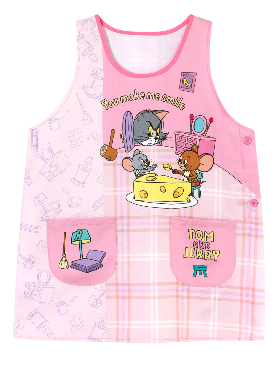 メール便送料無料】エプロン 保育士 キャラクター プリント仕様 トムと