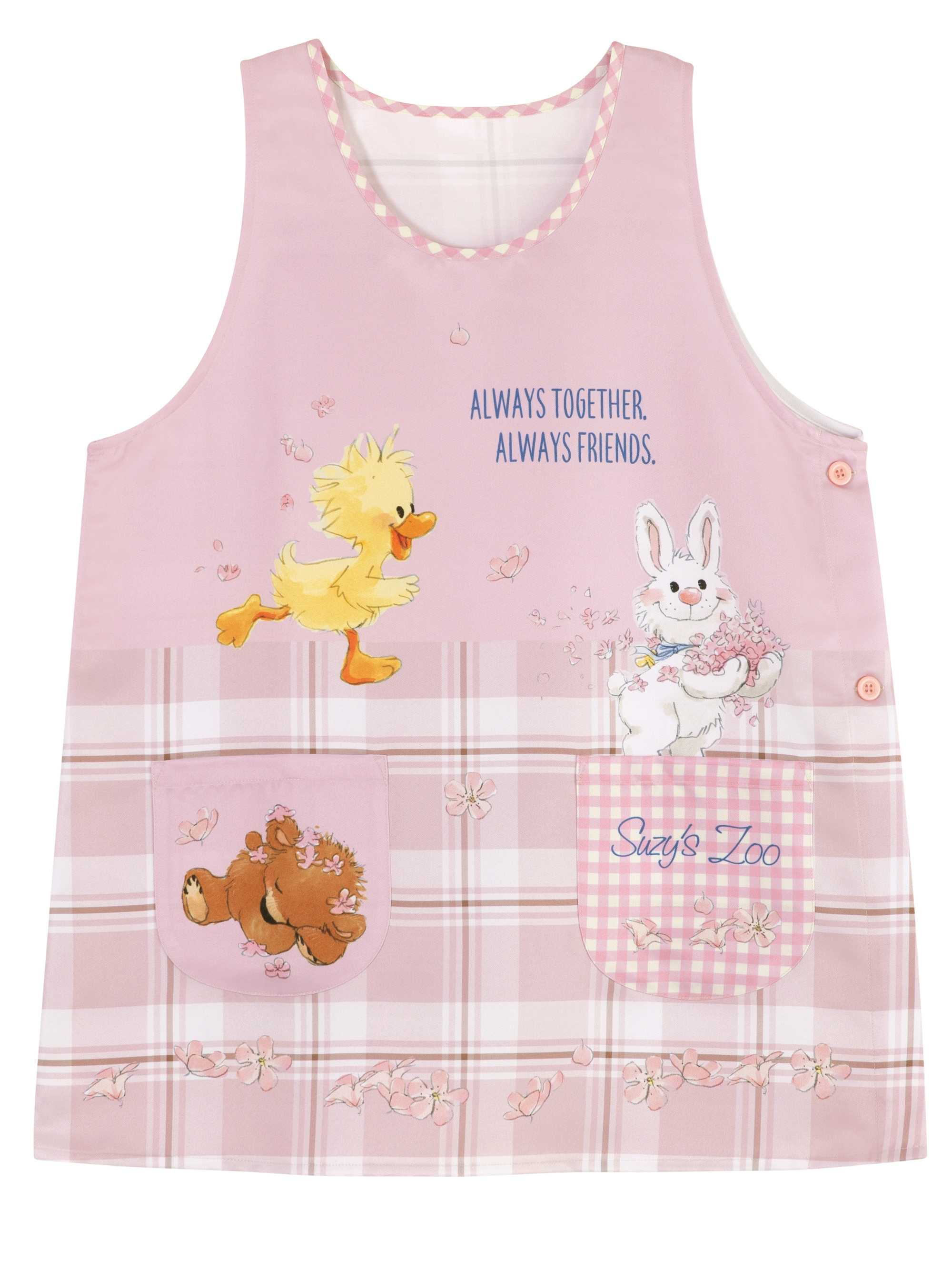 メール便送料無料】エプロン 保育士 キャラクター プリント仕様