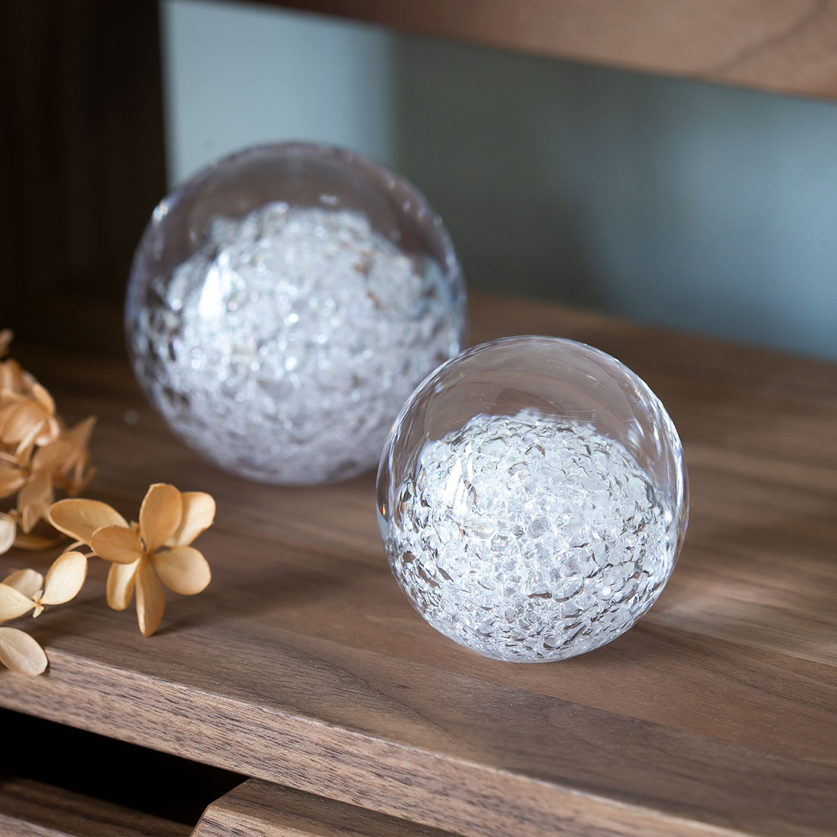 SECCA/セッカ オブジェ 雪花ガラス 置物 100percent（ヒャクパーセント） Secca セッカ 雪花 [ Secca 1 ] 球小