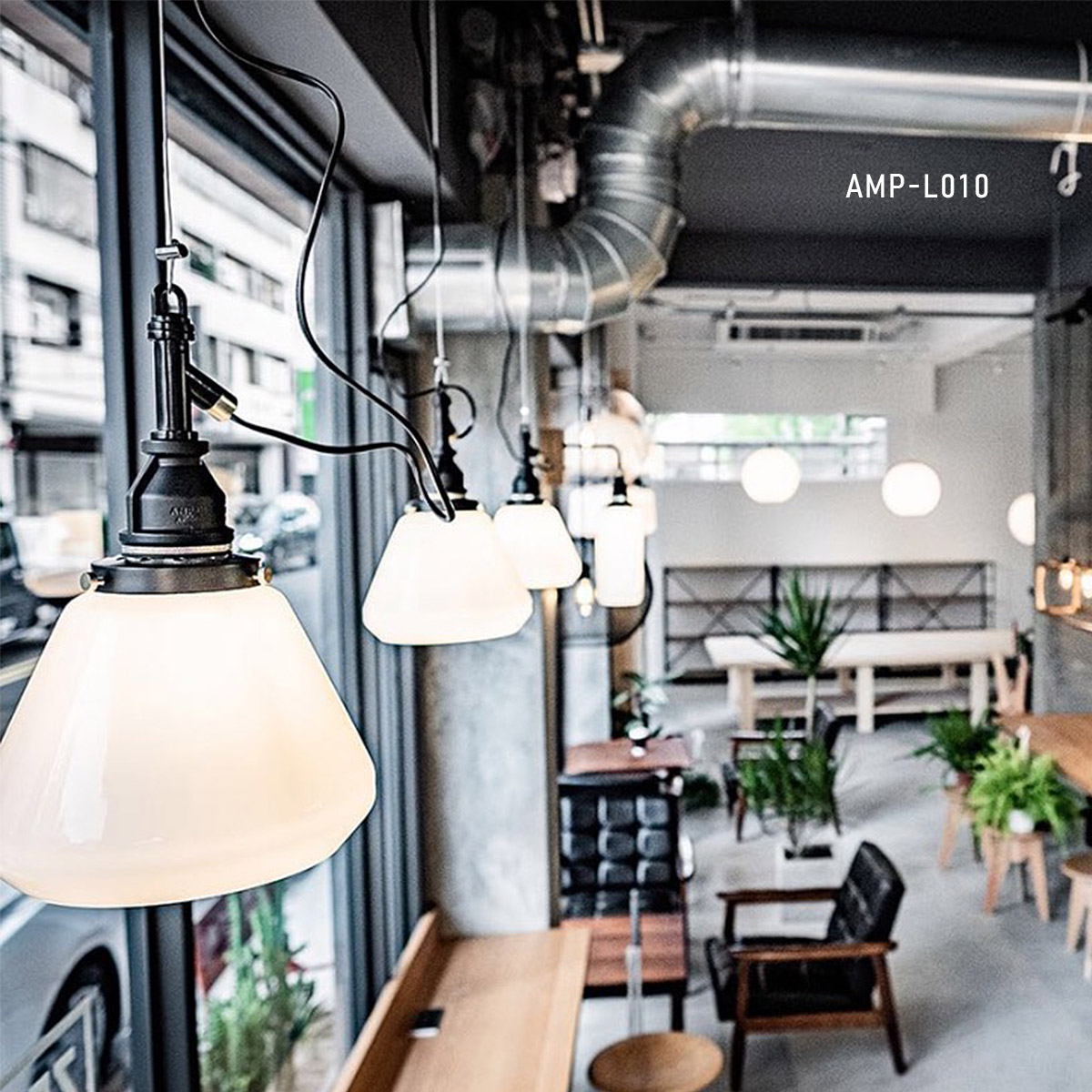 AMP GLASS LAMP LARGE WIRE アンパサンド ガラスランプ ラージ