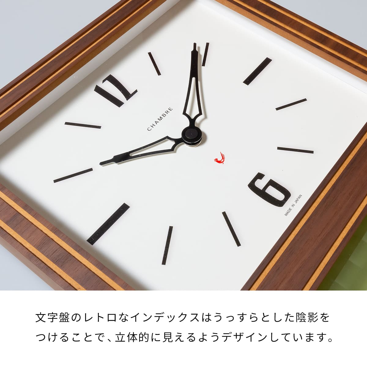 CHAMBRE GLASS PENDULUM CLOCK 時計 振り子時計 GLASS PENDULUM CLOCK CLASSIC 【CAFE BROWN