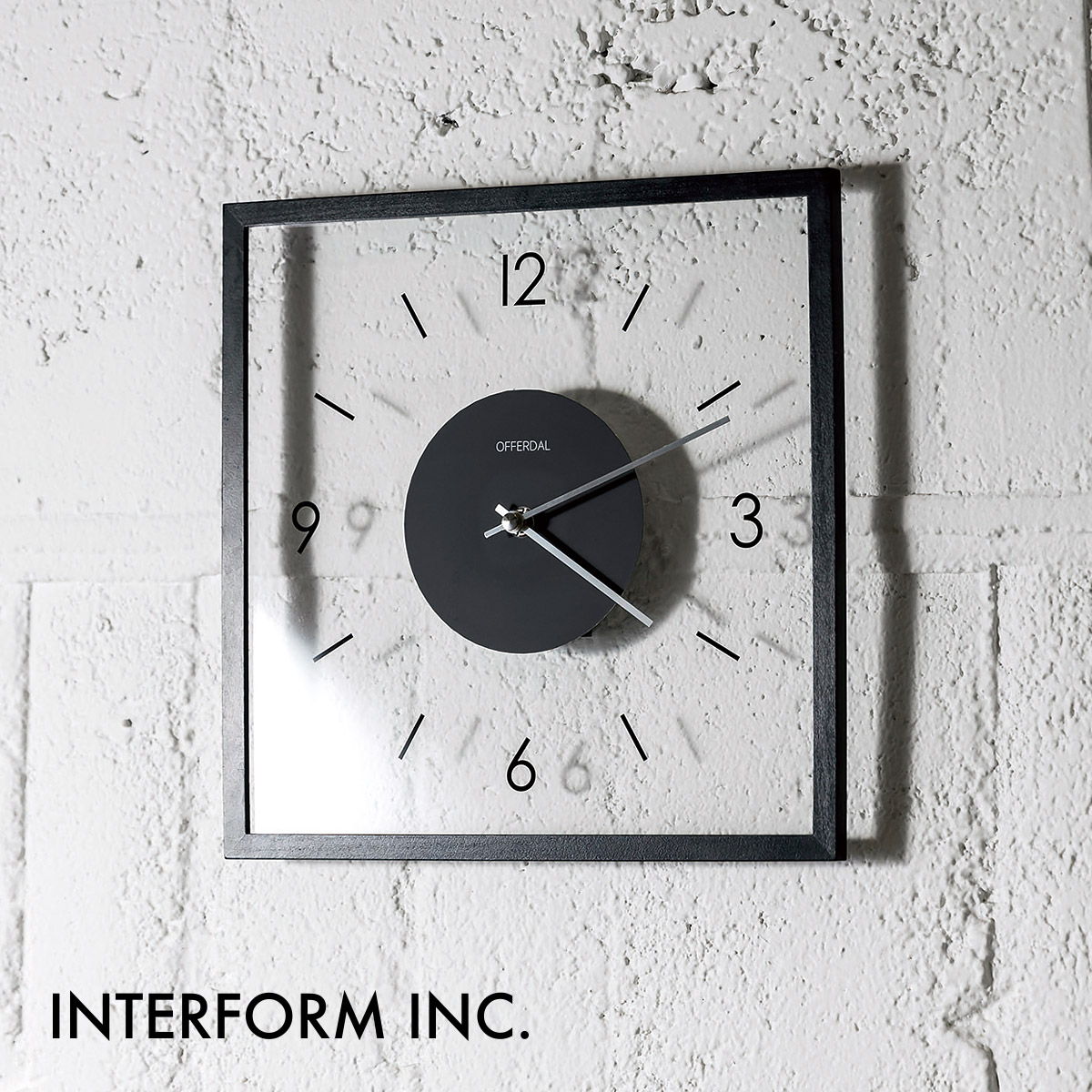 インターフォルム 掛け時計 CL-4424BK ラトゥリ ブラック 　新品未使用 INTERFORM（インターフォルム） Laturi ラトゥリ ウォールクロック